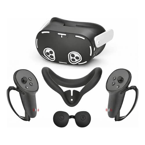 Capa Protetora De Silicone Proteção Para Quest 3s Protetor Completo Vr Preto