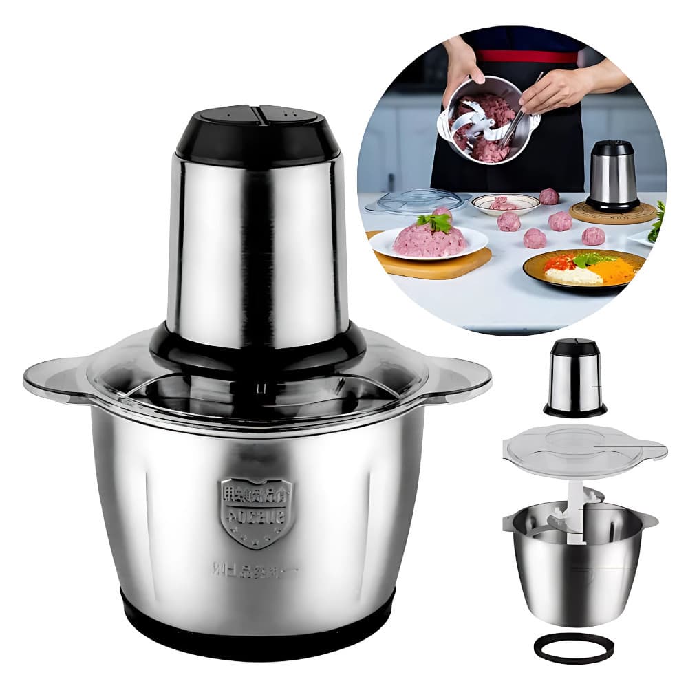 Multiprocessador Picador De Carne Alho Legumes Elétrico 2L - 110V