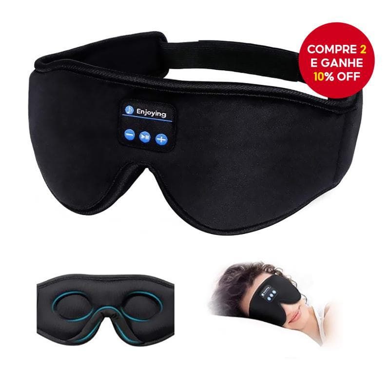 3D Bluetooth Máscara De Olho Fone De Ouvido Música Sem Fio Bl uetooth Novo Sono Estéreo