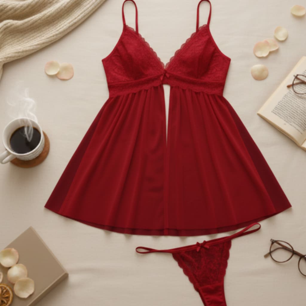 Camisola Sexy Renda | Langerie | Pijama Sensual | Roupa de Dormir Sexy | Sem bojo | Lingerie Sexy