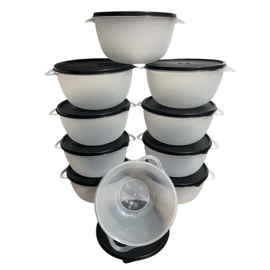 Conjunto Vasilhas 10 Potes Bowl 1L Plástico com Tampa Color – Freezer,  Micro-ondas e Lava-Louças OU 5 Peças