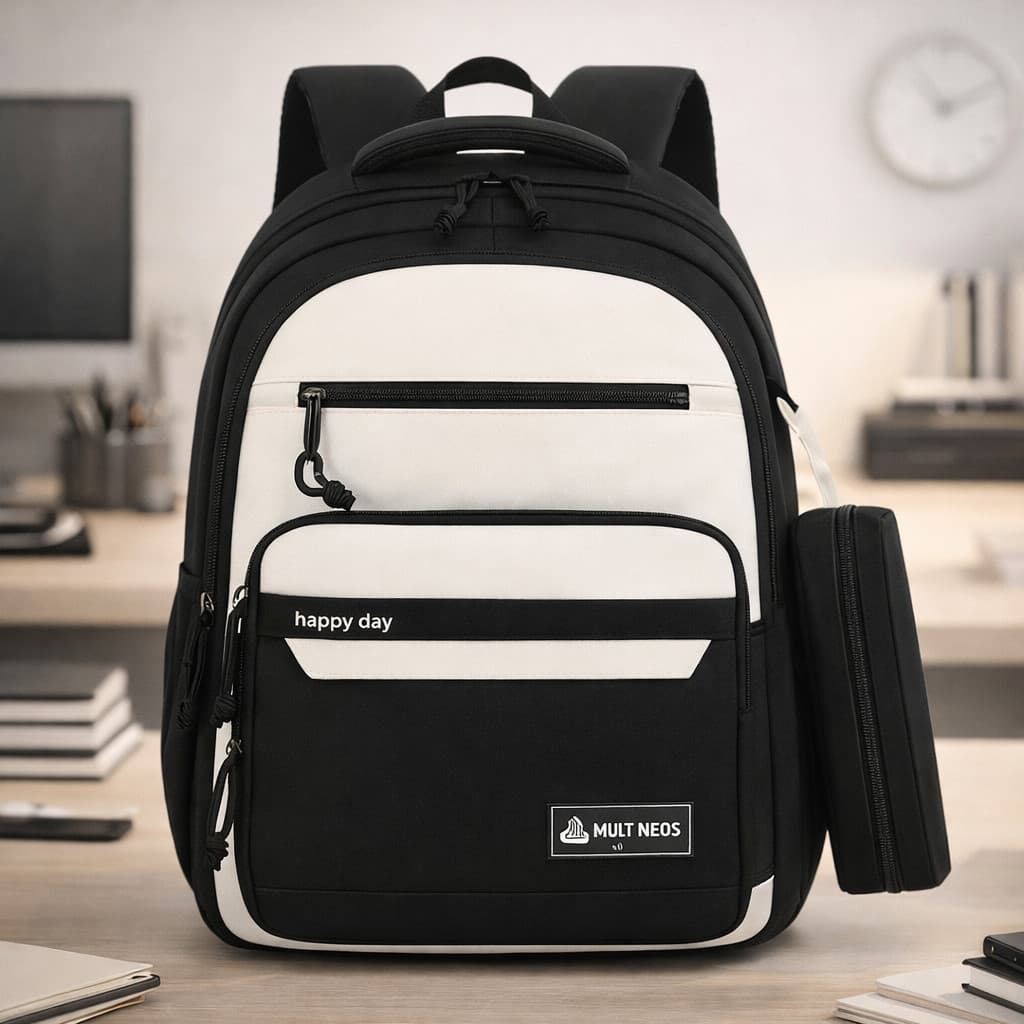 Mochila Escolar Passe Grande Capacidade Reforçada Com Estojo