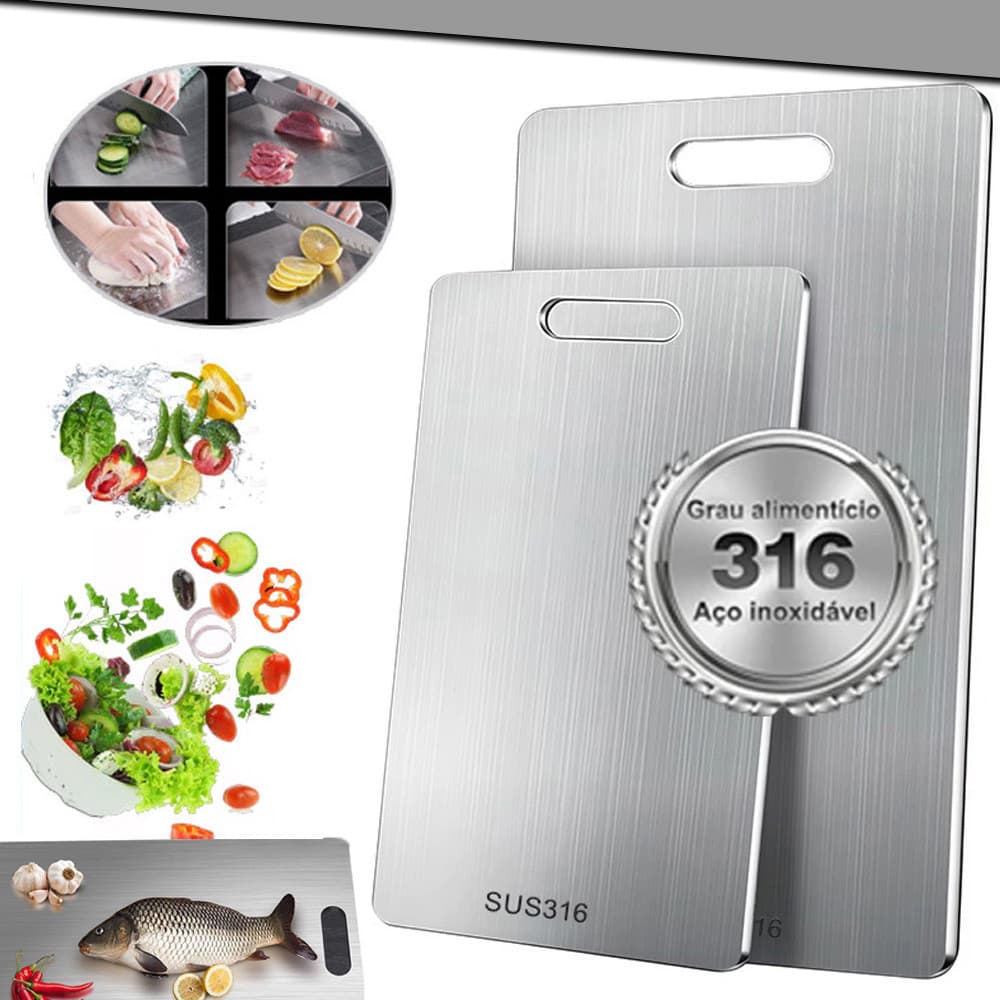 Tábua De Corte De Aço Inoxidável 316, Antibacteriana E Resistente A Mofo, Fácil De Limpar, Tábua De Corte De Cozinha