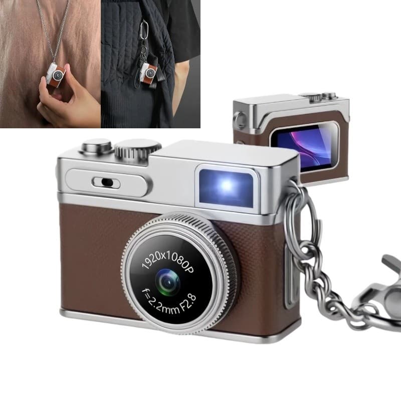 Mini Câmera digital portátil retrô De chaveiro, câmera de vídeo compacta e elegante para estudantes