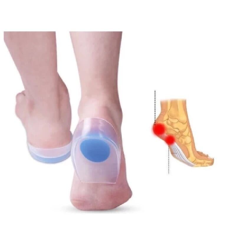 3 Pares Palmilhas Ortopédicas de Silicone Transparente – Alívio Esporão do Calcâneo, Conforto e Suporte