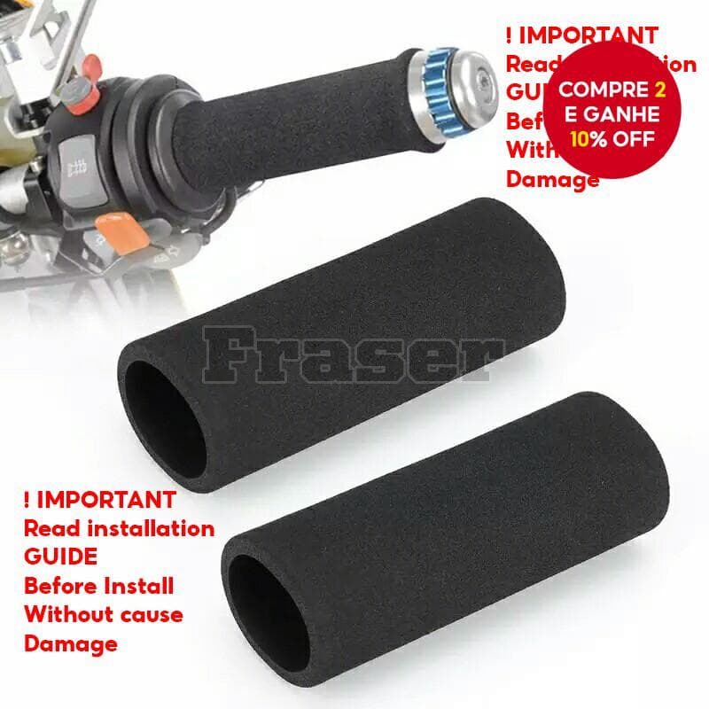  2 peças Capa de Manopla de Moto Universal Antiderrapante Anti-Vibração para Guidão de Motocicleta Borracha Puppies