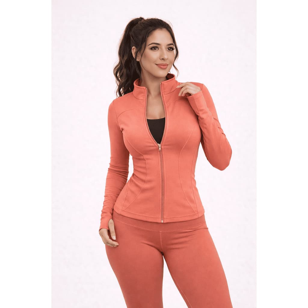 Jaqueta Esportiva Feminina Fitness Slim Fit