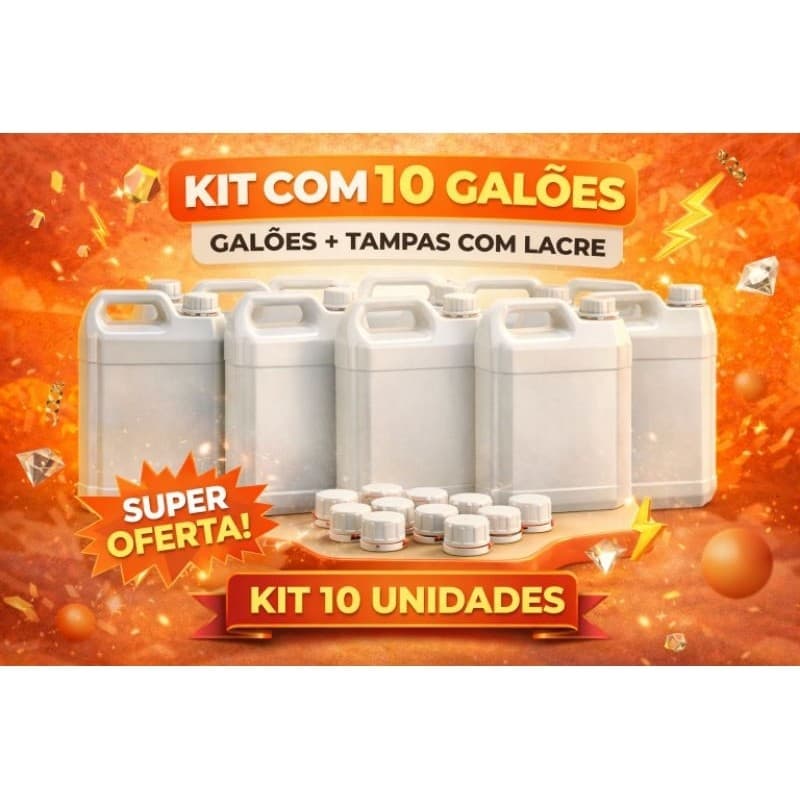 Galão bombona 5 litros ( 10 unidades)