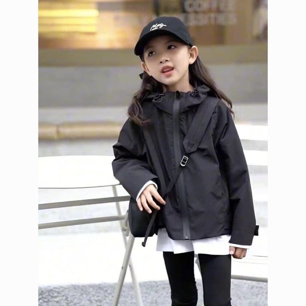 Meninas outono jaqueta 2024 moda novo estilo crianças moda jaqueta primavera outono com capuz roupas infantis Cardigan C