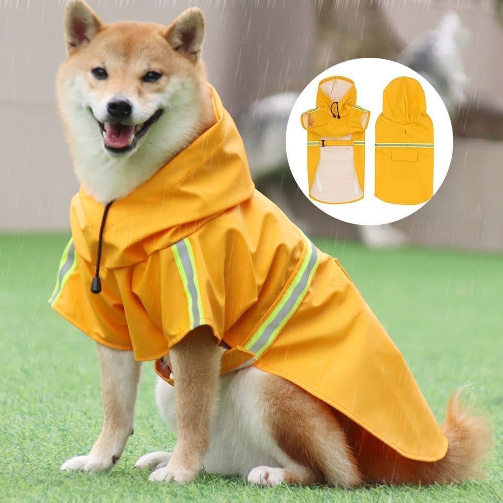 Capa De Chuva À Prova De Vento Para Cães De Estimação Grandes