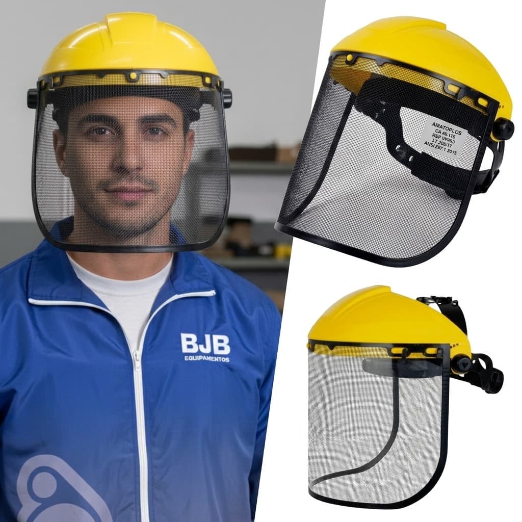 Protetor Facil Cara Rosto Roçadeira Telado Proteção EPI