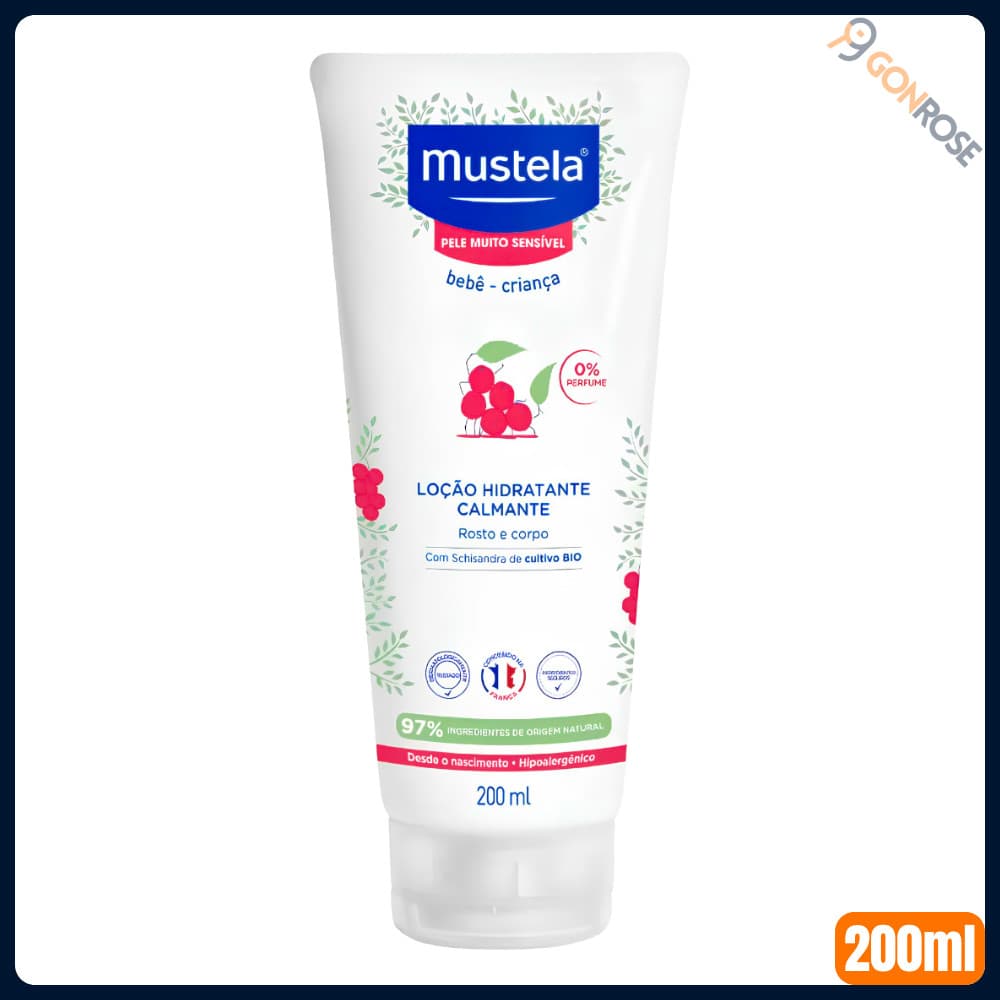 Loção Hidratante Calmante Mustela (Apaisant) Pele Muito Sensível com 200ml