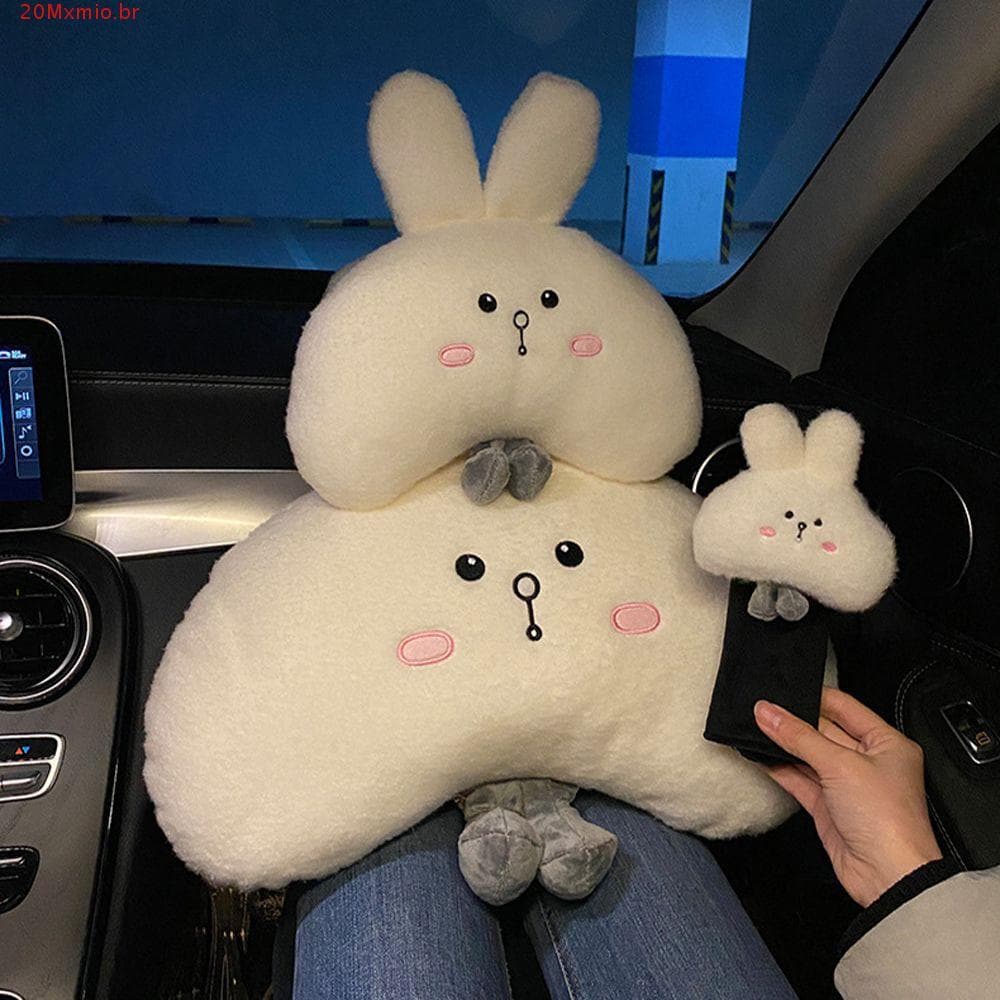 MXMIOB Gato Encosto De Cabeça Travesseiro Cinto De Segurança Capa Ombro Auto Pescoço Resto Brinquedos De Pelúcia Apoio L