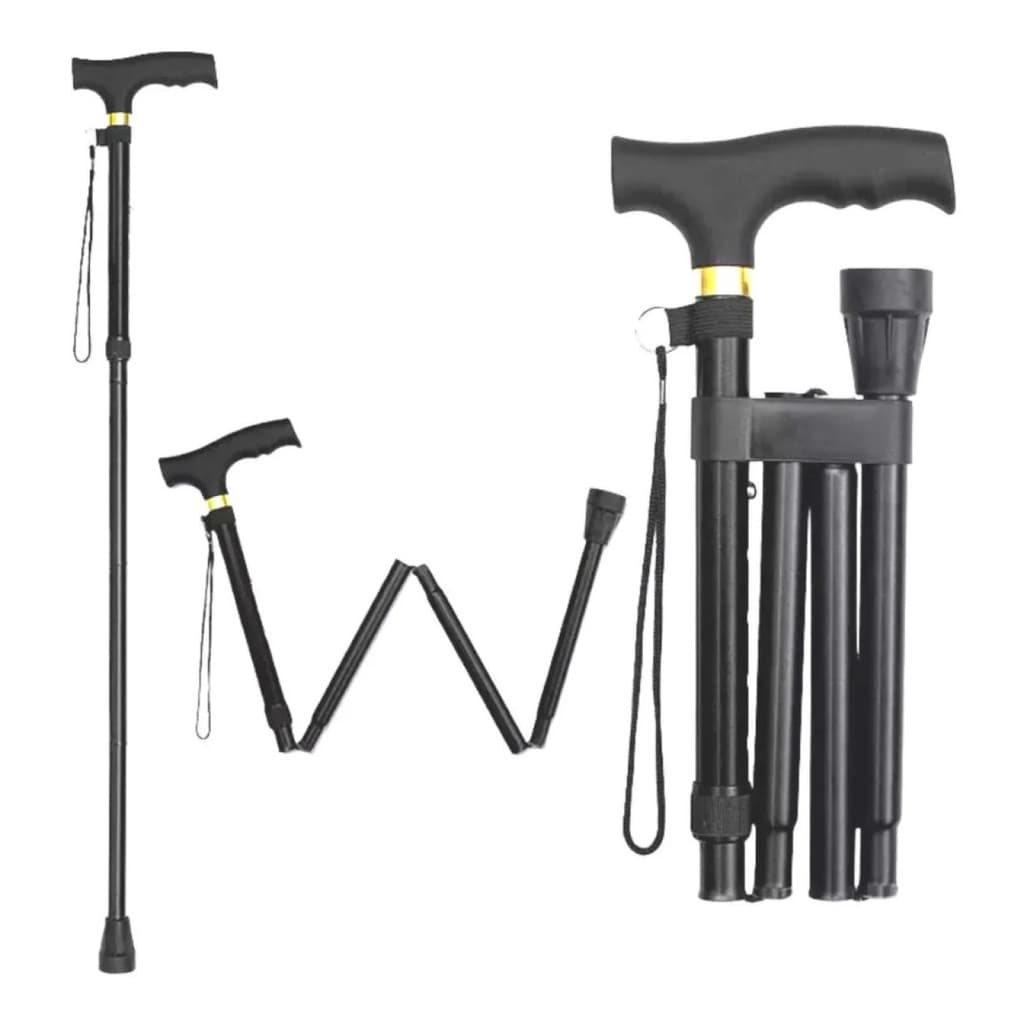 Bengala Retrátil Dobrável Ajustável Idosos Deficiente Tip