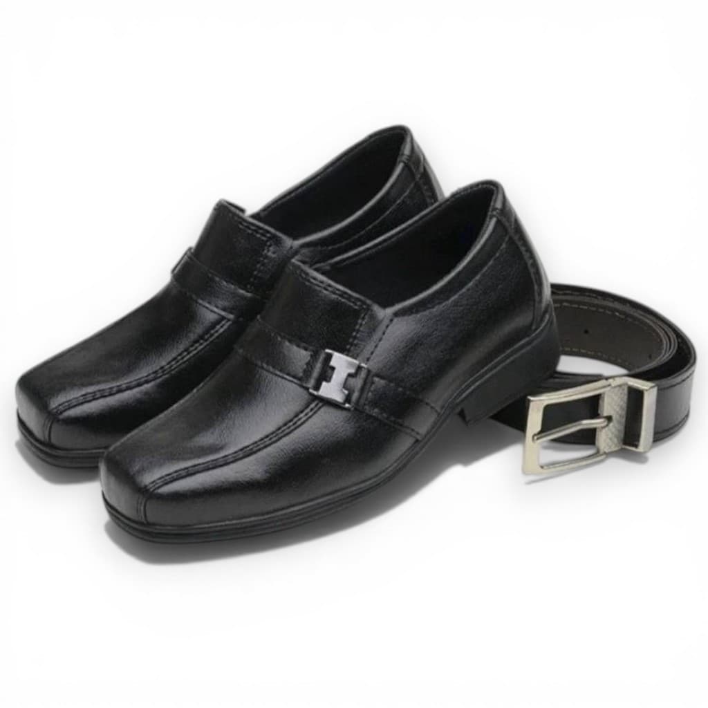 Combo Kit Sapato Infantil Social Masculino + Cinto Elegante Conforto Para Festa Escola Dia a Dia