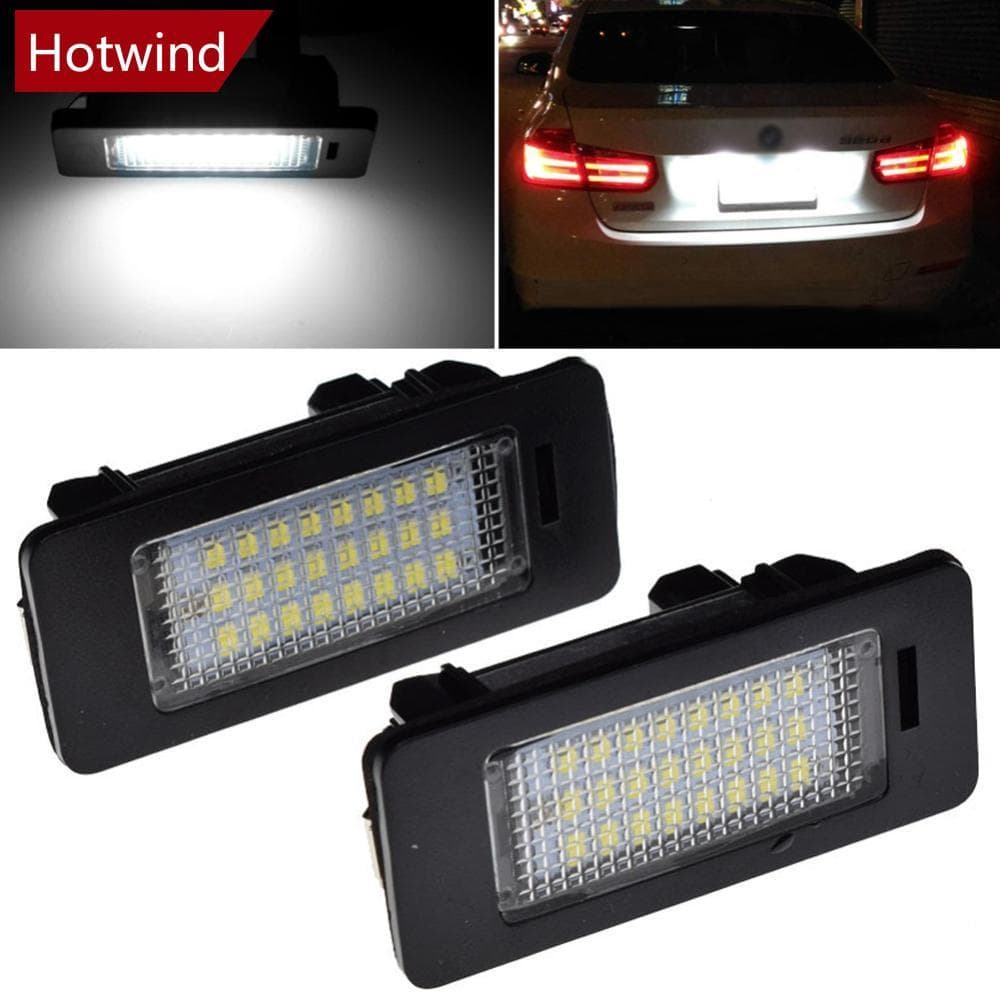 HOTWIND 1 Peça/2 Peças 6000k Luz De Placa De Carro Branca Sem Erro Led Matrícula Para BMW E39 E60 E90 E91 E92 E61 E60 E7