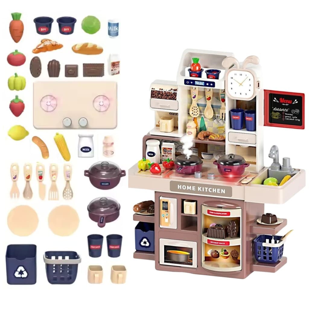 Cozinha Completa Solta Fumaça Sai Água Luz Infantil - Castela