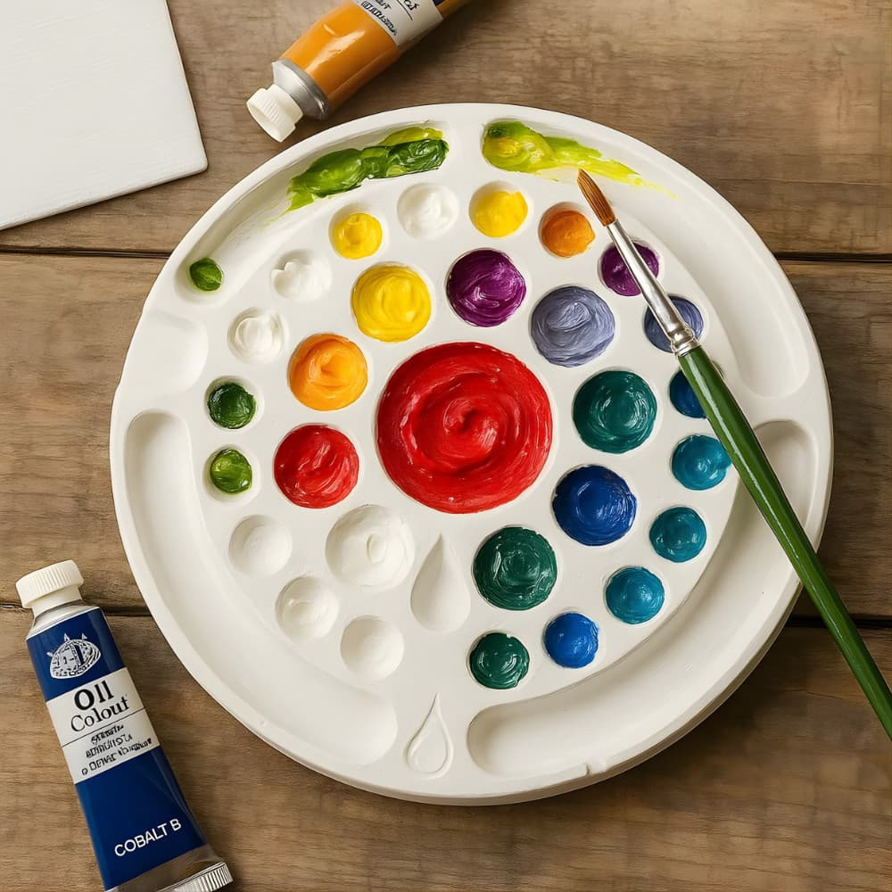 Paleta Pintura Gode Suporte Tinta Guache Aquarela Profissional Acrilico Art 30 Cavidades