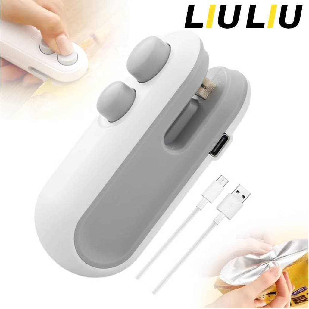 Seladora de Plástico Recarregável 2 em 1 | Vedação a Quente com Efeito Vácuo | Portátil e Magnética