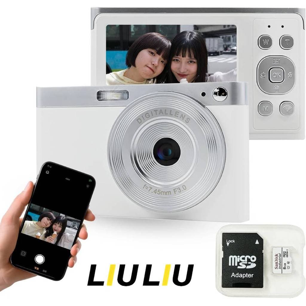 Câmera Digital Vintage 4K CCD 50MP - Mini Cam com Tela de 2,4 Polegadas para Viagem e Selfie