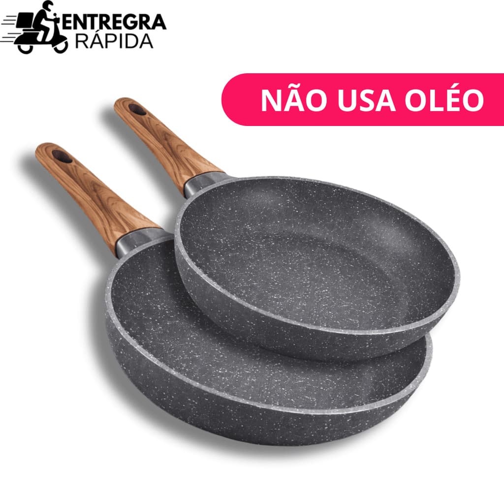 Frigideira Cerâmica Cabo Aço Inox 4 Camadas 4mm Antiaderente Indução Soft Touch Premium