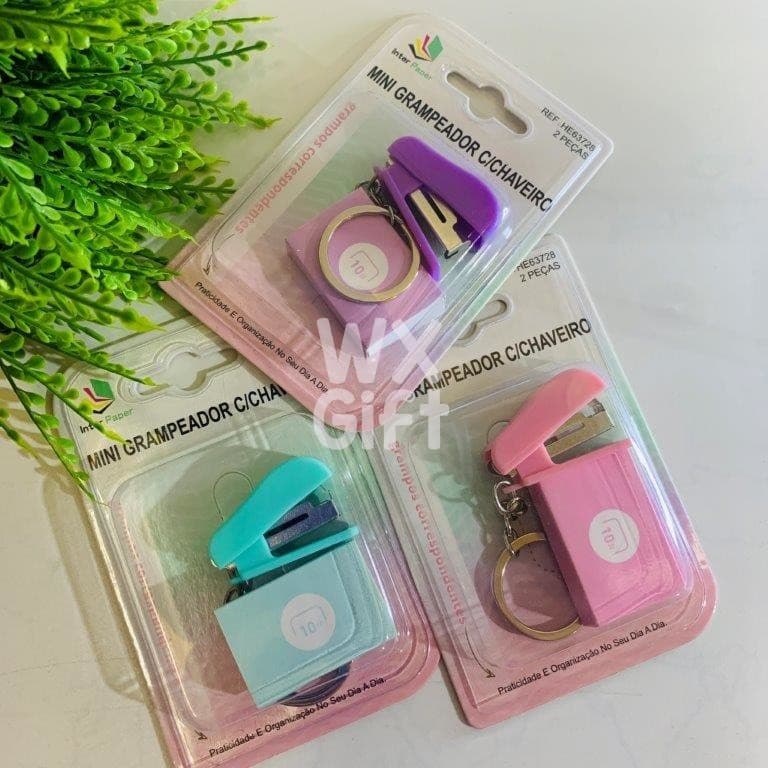 Mini Grampeador com Chaveiro - Interponte / WX Gift