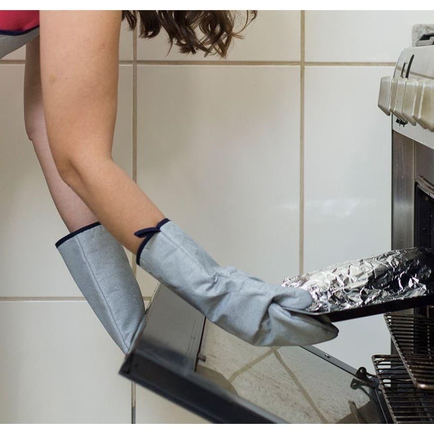 kit 2 Luva térmica p/Cozinha Forno Cano Longo quente frio