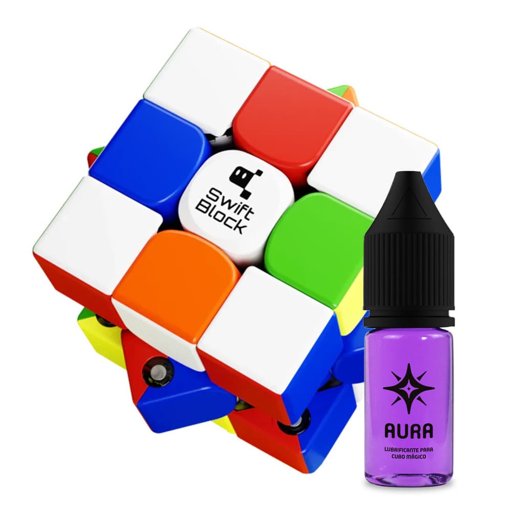 Cubo Mágico 3x3x3 Swift Block Magnético + Lubrificante Aura