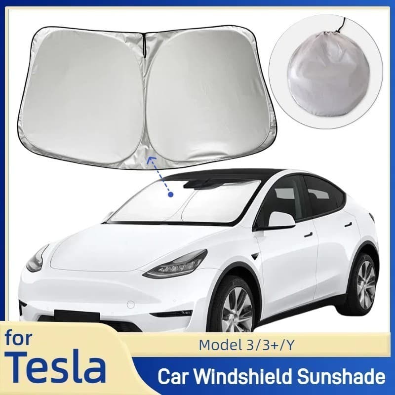 Pára-Brisa Do Carro Sol Para Tesla Modelo 3 Y Janela Dianteira Protetor Solar Viseiras Highland Acessórios Interiores Au