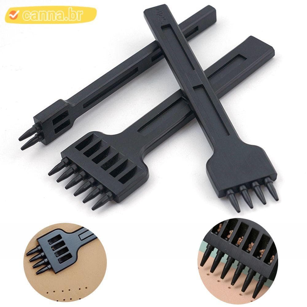 Canna Sela De 4mm Ferramenta De Espaçaça Com Cinzel De Couro DIY