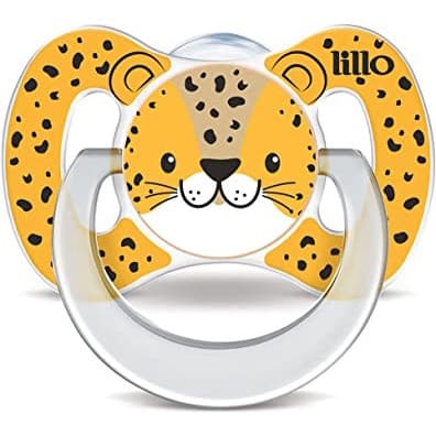 Chupeta Lillo Funny Animals Ortodôntica +6m – Silicone Macio com Alça