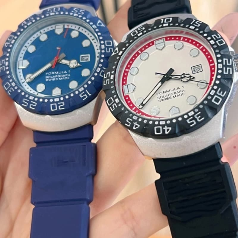 Relógio Masculino T4G F1 Quartzo 38MM Borracha com Caixa