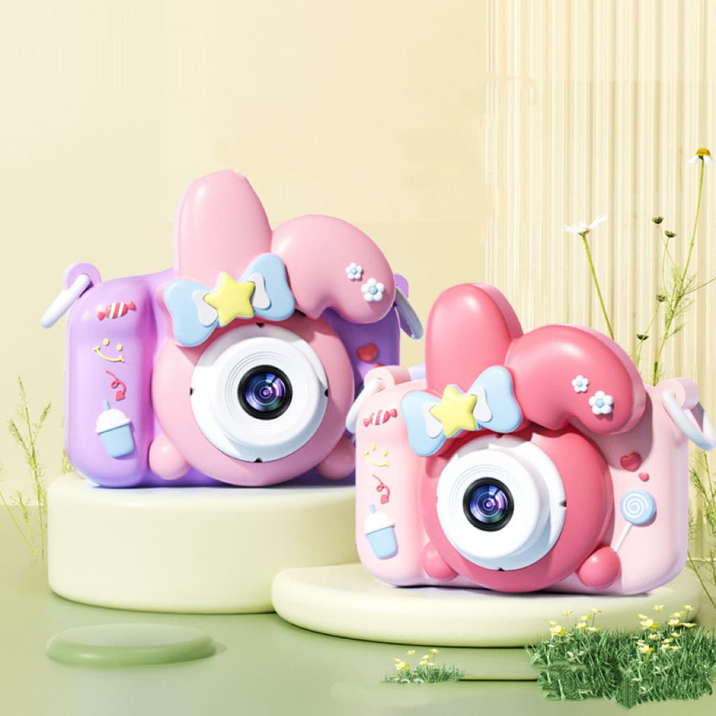 Câmera Infantil Melody Mini Recarregável HD - Com Frontal Dupla E Traseira, Função De Foto E Jogo