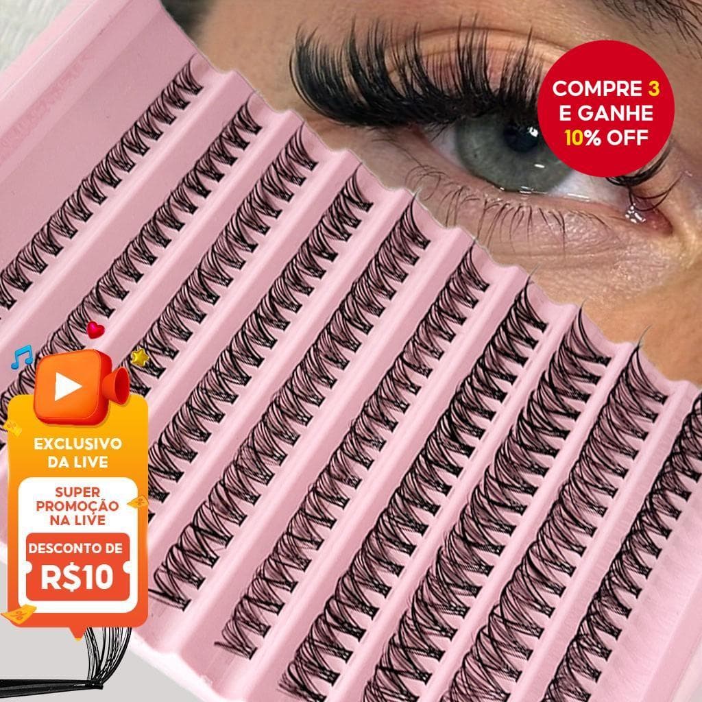 Cílios DIY Únicos , 200 Lúmens 30D Macios Naturais Reutilizáveis Para Eventos De Festa Iniciantes