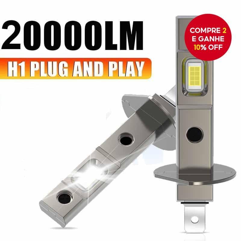 2 Pçs Lâmpada LED H1 Farol Mini Tamanho Design Sem Fio Fanless Para Carro 7585 CSP Chip 25W 12V