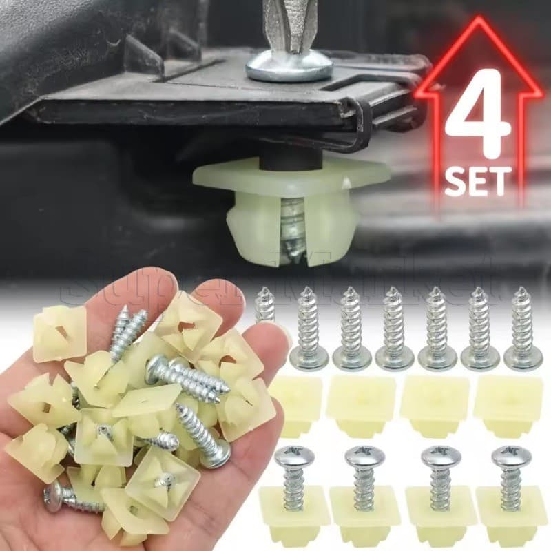 4/1 Conjunto De Parafusos Auto-Roscantes De Segurança Antirroubo-Kit De Hardware Universal-Suporte De Porca De Montagem 