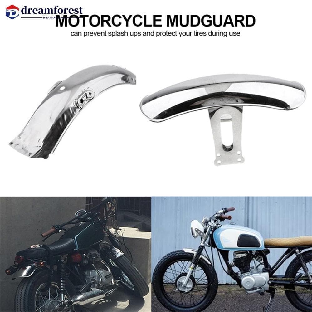DREAMFOREST Universal Motocicleta Retro Frente Paralama Roda Dianteira Fender Respingo Guarda Capa Defletor Protetor Par