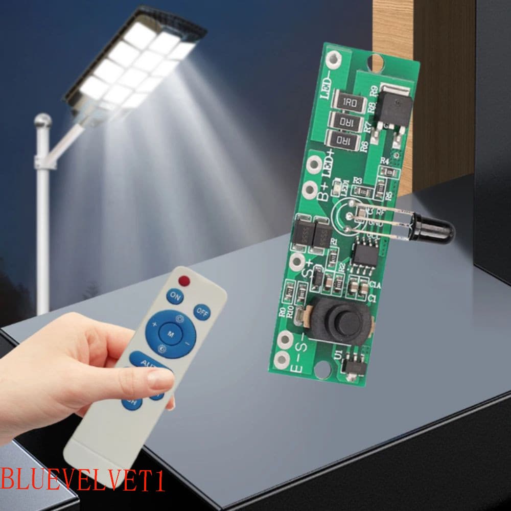 BLUEVELVET1 Luz De Rua Solar , Painel De Controle Do Módulo Controlador Remoto , Placa De Driver