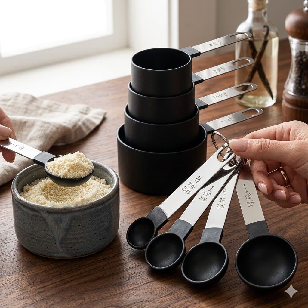 Kit Colheres Medidoras 10/8/6Pcs Inox e Coloridas P/ Receitas Culinária Medida Confeitaria e Cozinha