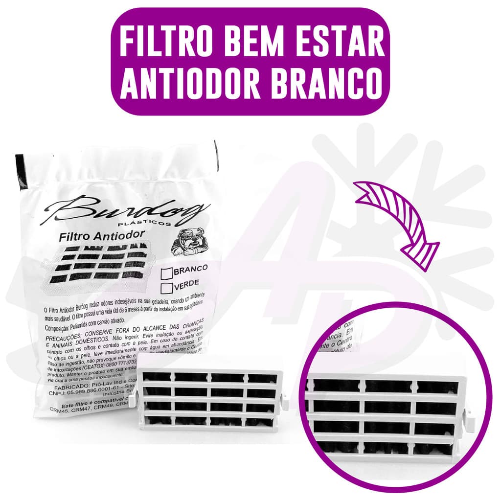 Filtro Antiodor Bem Estar Para Geladeira Consul Crm45 Crm55 Crm56