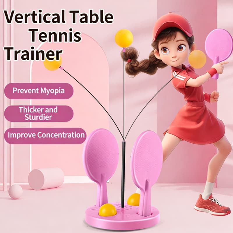 Conjunto Portátil De Treinamento De Tênis De Mesa , 2 Pás E 3 Bolas , Base De Eixo Flexível Para Prática Solo , Ótimo In