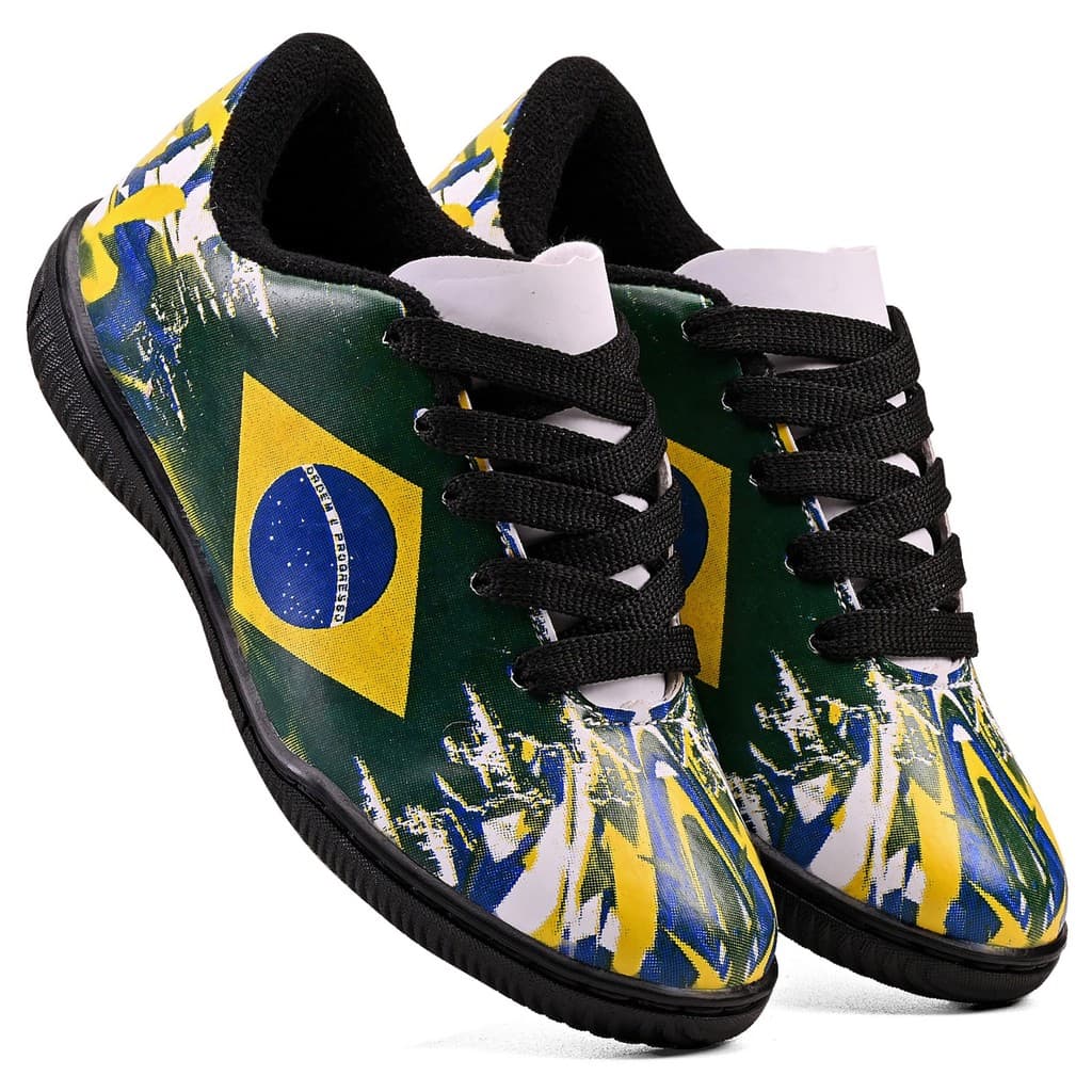 Chuteira Futsal Brasil Lançamento Infantil 26ao33 Copa do mundo