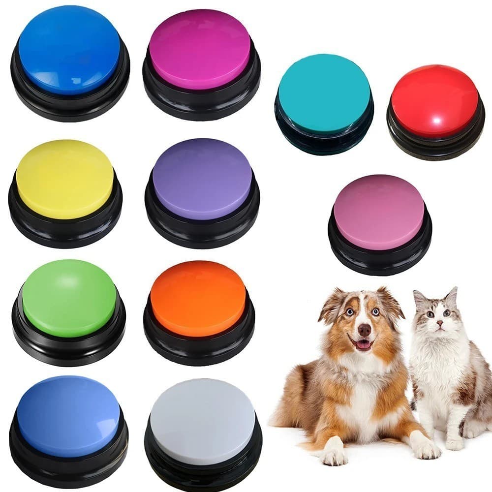 Funny Dog Toys Gravable Pet Travel Talking Starters Botões Falantes Speaking Portable Cute Supplies Comunicação