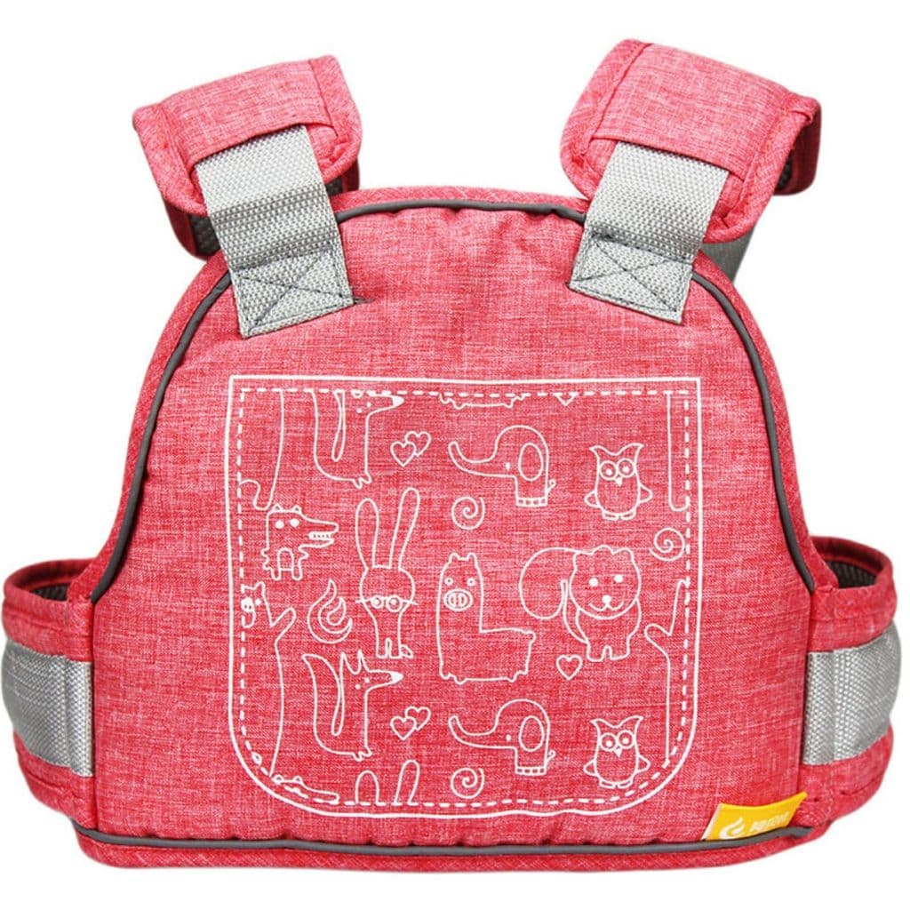 Cinto Segurança Infantil Moto Colete Anti Queda Vermelho Ajustável Proteção Reforçada Resistente