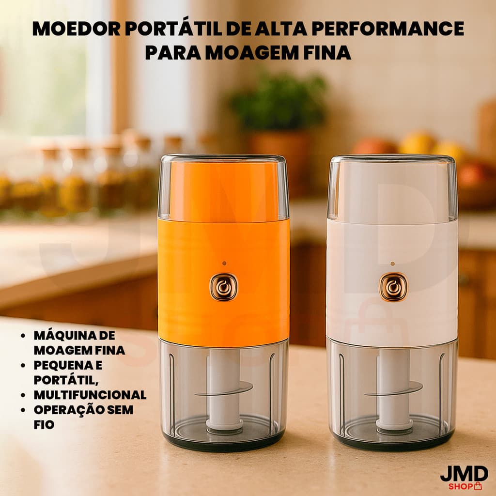 Processador Moedor De Grãos Café Picador De Alimentos Triturador De Carnes Kit 2 em 1 Recarregável