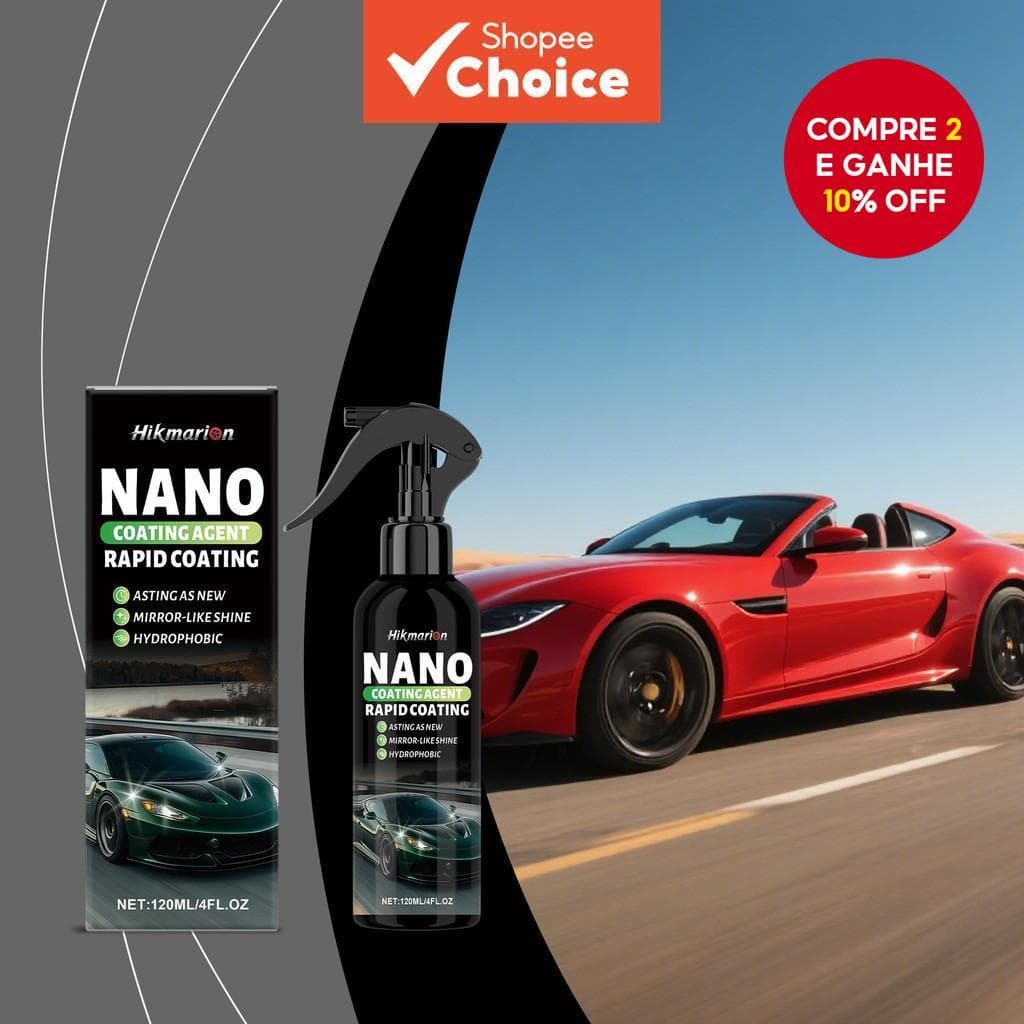  Spray Nano Revestimento Carro 120ml com Polímero Amino-Silicone Modificado, Brilho Extremo & Proteção UV para Cuidados