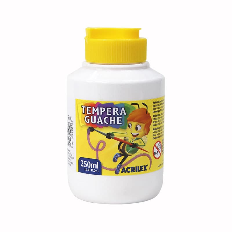 Tinta guache Branco 250ml 519 Acrilex