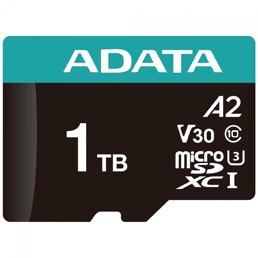 Cartão De Memória Adata PremierProMicroSDXC/SDHC UHS-I,1TB, Classe 10,Adaptador,AUSDX1TUI3V30SA2-RA1