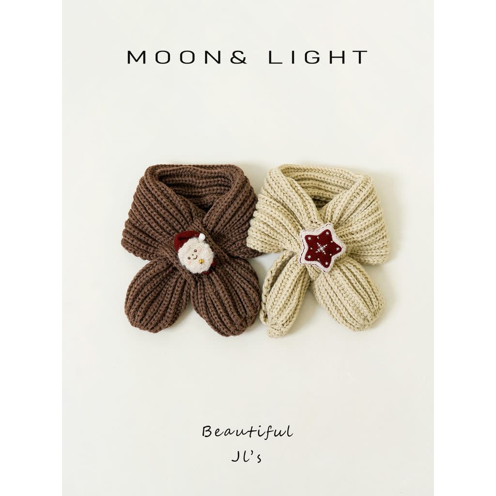 Natal crianças cachecol inverno quente meninos meninas bebê férias bonecas simples à prova de vento cruz lã cachecol