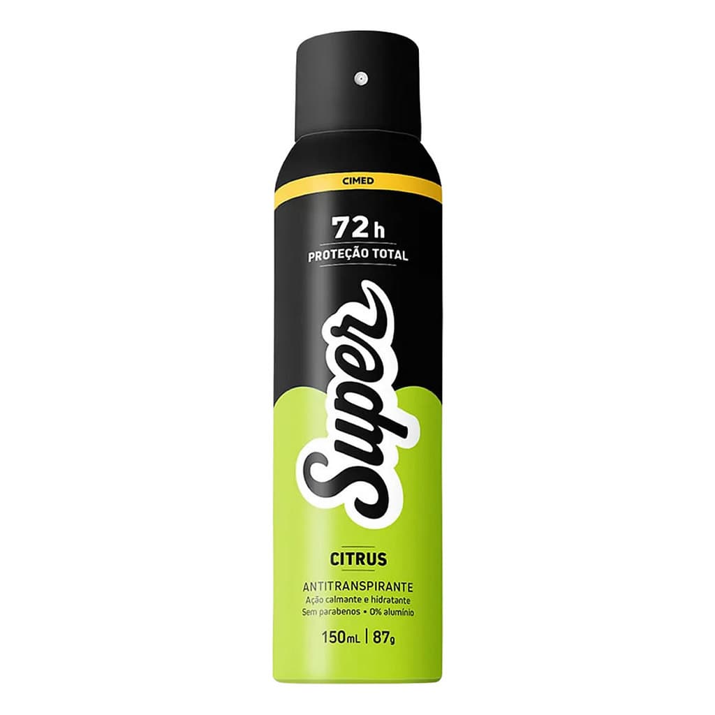 Desodorante Super Citrus 72h Aerossol Antitranspirante 150ml
